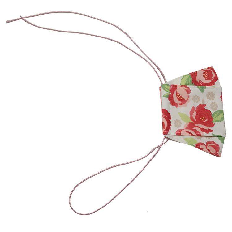 Pre Owned Non-Medical Handmade Beige Floral Printed Cotton Face Mask - Pack Of 2 (Available for UAE Customers Only)