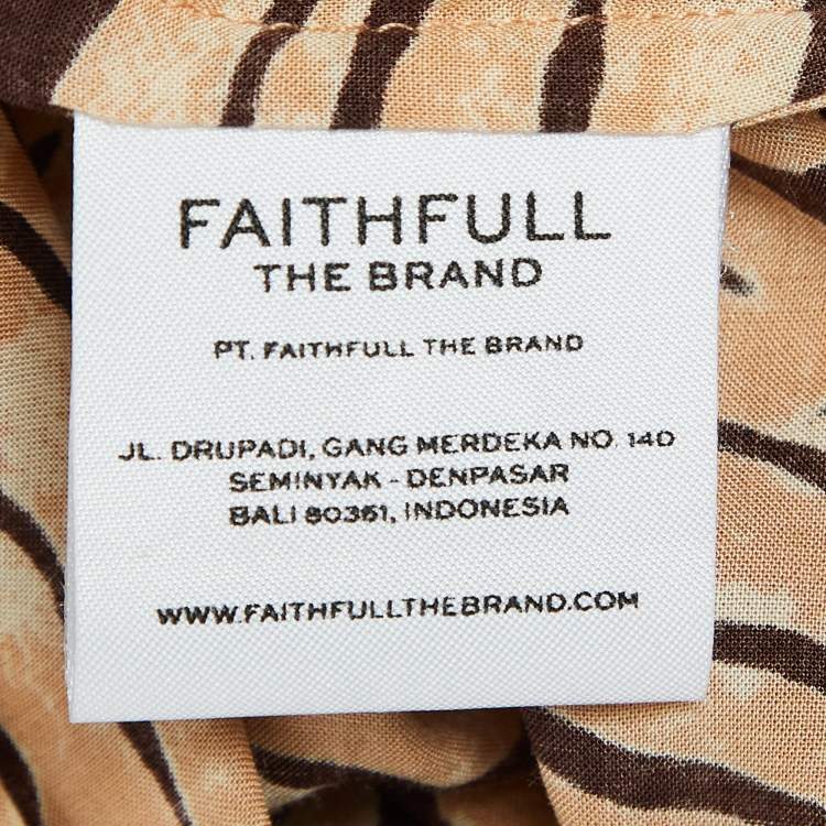 Pre Owned Faithfull The Brand Animal Print Rayon Wrap-Around Skirt M