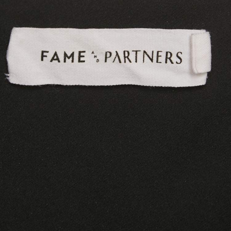 Pre Owned Fame and Partner Black Sequin One Shoulder Midi Dress S