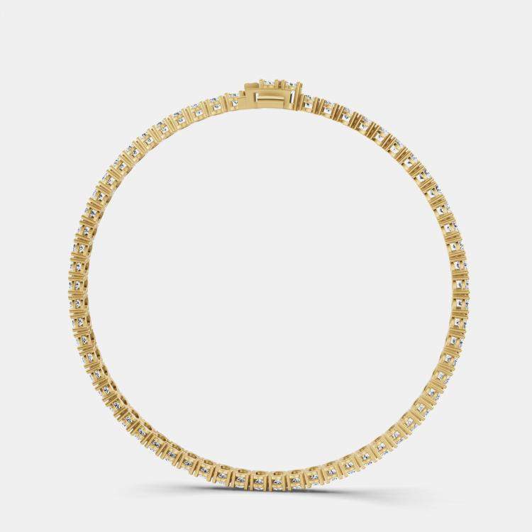 Pre Owned 14K Yellow Gold Lab Grown Diamond Lightweight Bracelet 7 Inches (20 Ct)