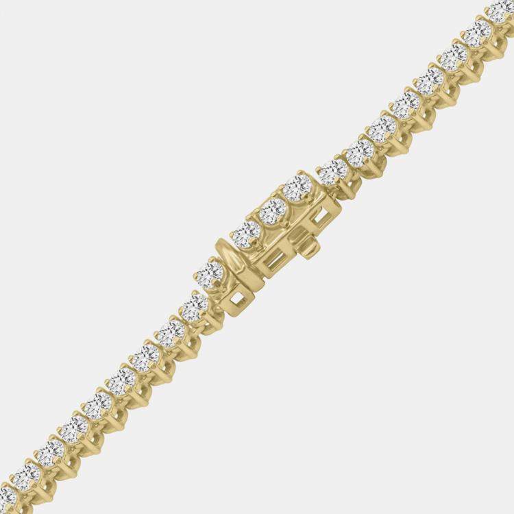 Pre Owned 14K Yellow Gold Lab Grown Diamond Graduated Necklace (20.00 Ct)