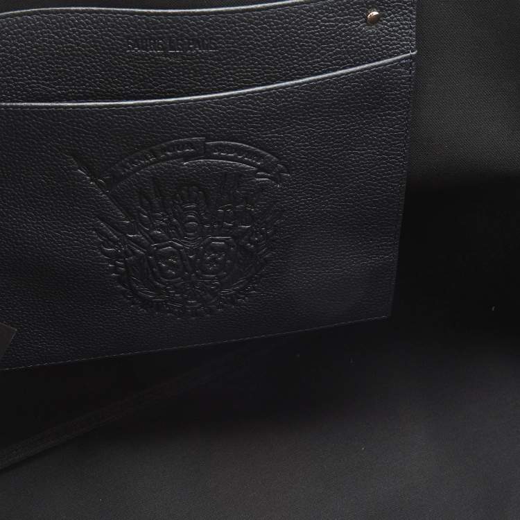 Pre Owned Faure Le Page Navy Blue Coated Canvas and Leather Daily Battle 41 Tote