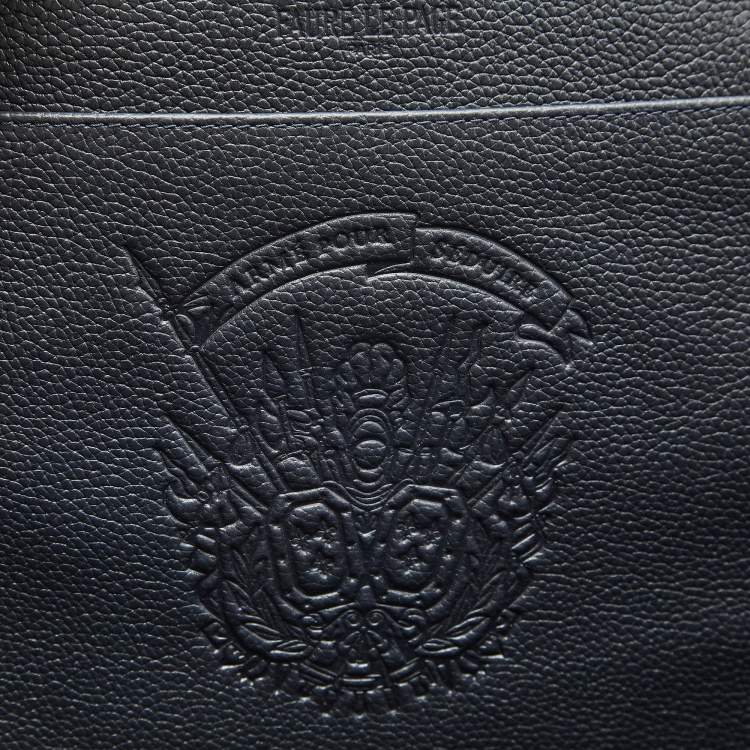 Pre Owned Faure Le Page Navy Blue Coated Canvas and Leather Daily Battle 41 Tote