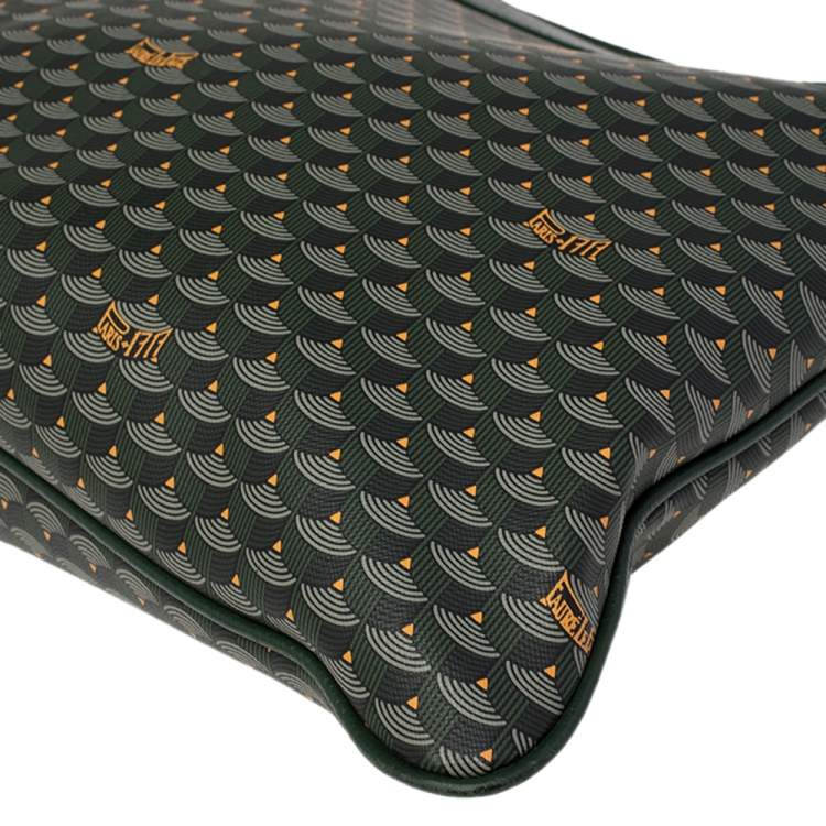 مملوكة مسبقًا Faure Le Page Green Coated Canvas Ecailles 41 Portfolio Bag