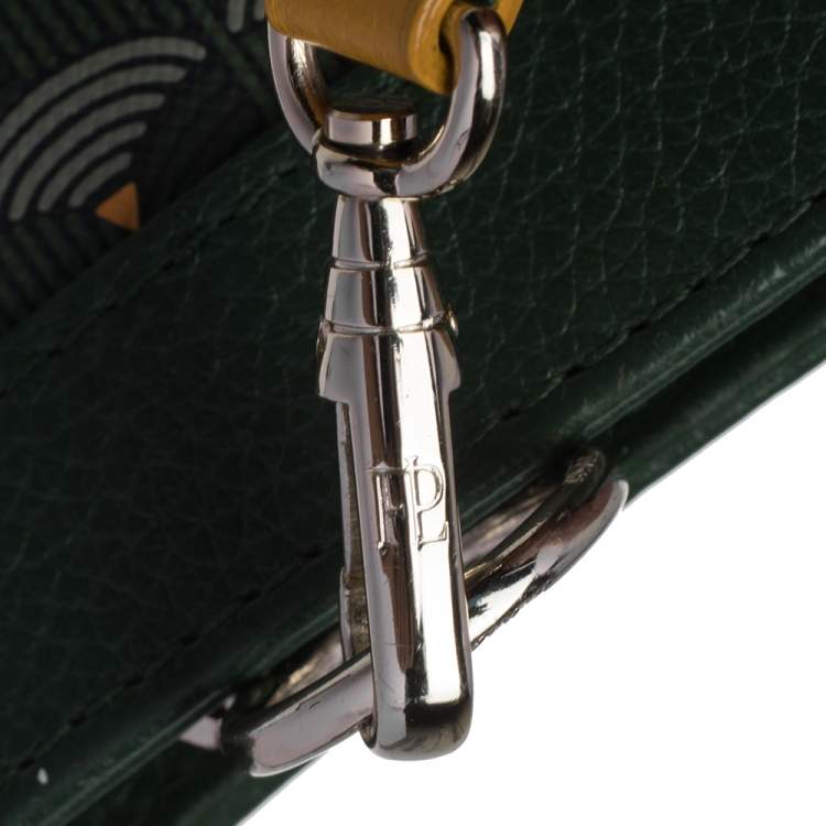 مملوكة مسبقًا Faure Le Page Green Coated Canvas Ecailles 41 Portfolio Bag