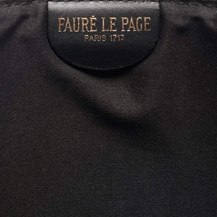 Pre Owned Faure Le Page Green Coated Canvas Ecailles 41 Portfolio Bag