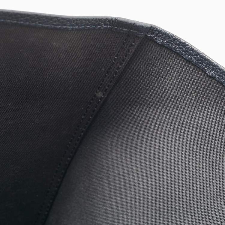 Pre Owned Faure Le Page Navy Blue Coated Canvas and Leather Daily Battle Tote
