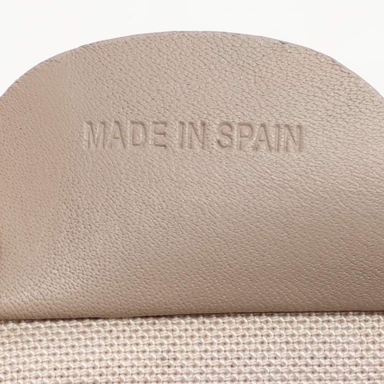 Pre Owned Faure Le Page Beige/Grey Coated Canvas and Leather Wristlet Pouch