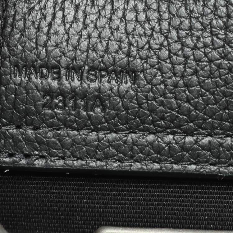 Pre Owned Faure Le Page Black Signature Jacquard and Leather Sagacity 18 Tote