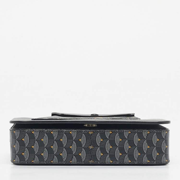 Pre Owned Faure Le Page Black Coated Canvas and Leather Calibre 21 Top Handle Bag