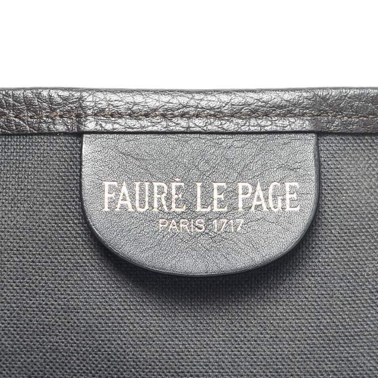 Pre Owned Faure Le Page Black Coated Canvas Daily Battle 35 Tote
