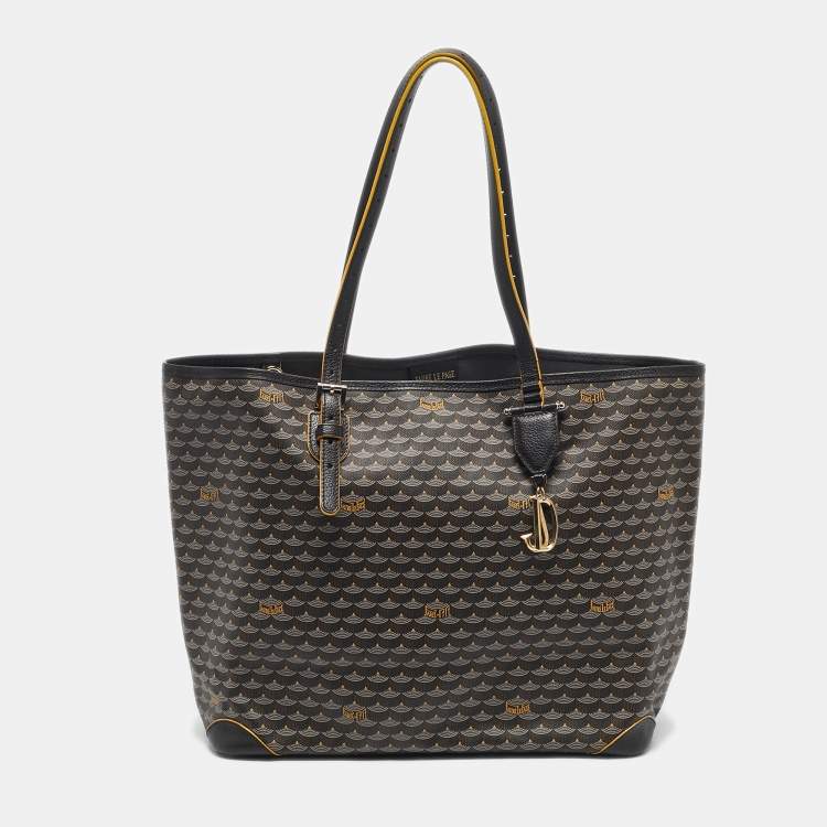 Pre Owned Faure Le Page Black Coated Canvas Daily Battle 35 Tote