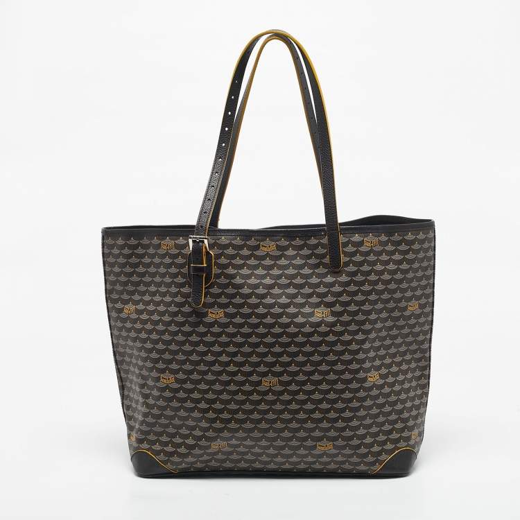 Pre Owned Faure Le Page Black Coated Canvas Daily Battle 35 Tote