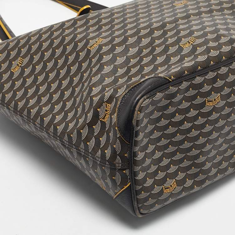Pre Owned Faure Le Page Black Coated Canvas Daily Battle 35 Tote