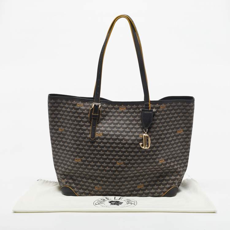 Pre Owned Faure Le Page Black Coated Canvas Daily Battle 35 Tote