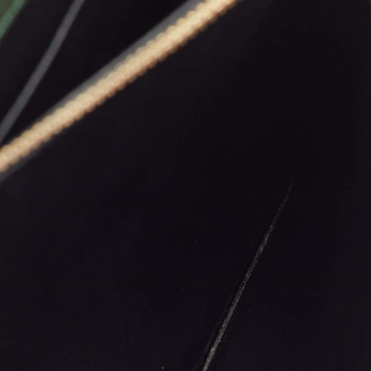 مملوكة مسبقًا Faure Le Page Parade Green Coated Canvas and Alligator Top Handle Bag