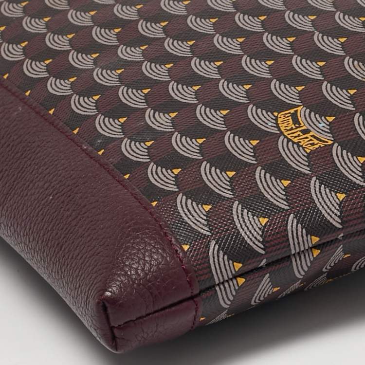 مملوكة مسبقًا Faure Le Page Ivress Red Coated Canvas Pochette Zip 33