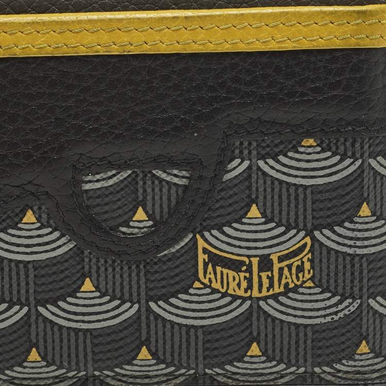 Pre Owned Faure Le Page Gangsta 4CC Grey Coated Canvas and Leather Card Holder