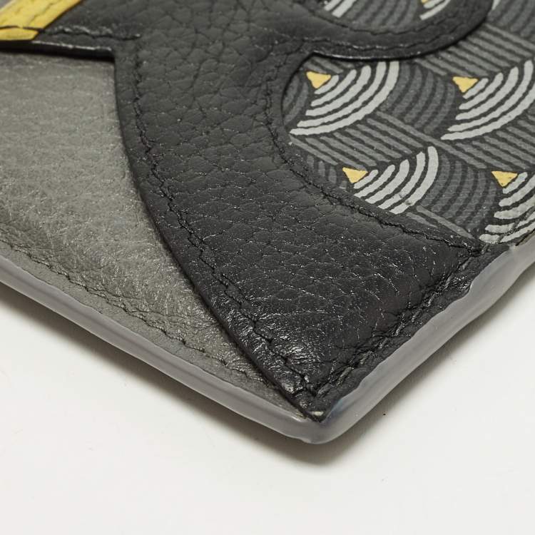 Pre Owned Faure Le Page Gangsta 4CC Grey Coated Canvas and Leather Card Holder