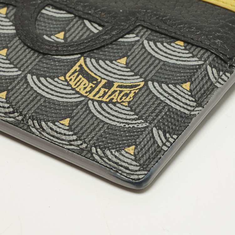 Pre Owned Faure Le Page Gangsta 4CC Grey Coated Canvas and Leather Card Holder