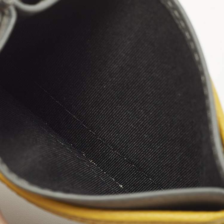 Pre Owned Faure Le Page Gangsta 4CC Grey Coated Canvas and Leather Card Holder