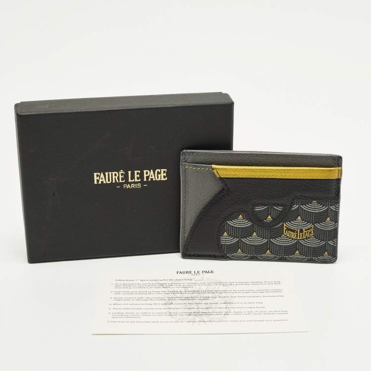 Pre Owned Faure Le Page Gangsta 4CC Grey Coated Canvas and Leather Card Holder