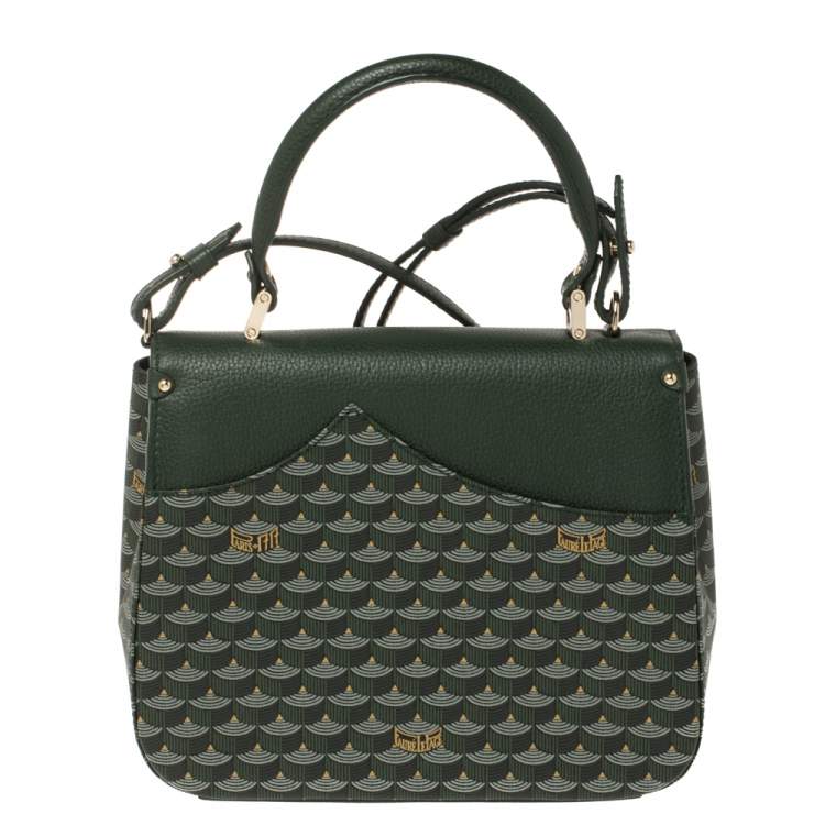 Pre Owned Faure Le Page Green Coated Canvas and Leather Ivresse Parade Crossbody Bag