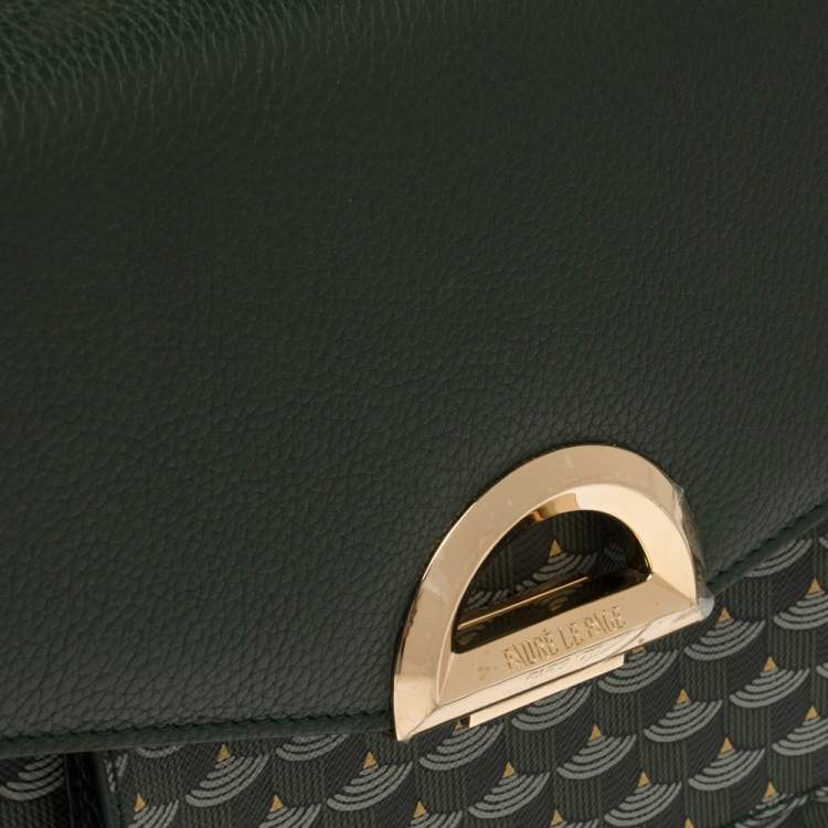 Pre Owned Faure Le Page Green Coated Canvas and Leather Ivresse Parade Crossbody Bag