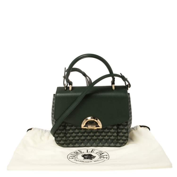 Pre Owned Faure Le Page Green Coated Canvas and Leather Ivresse Parade Crossbody Bag