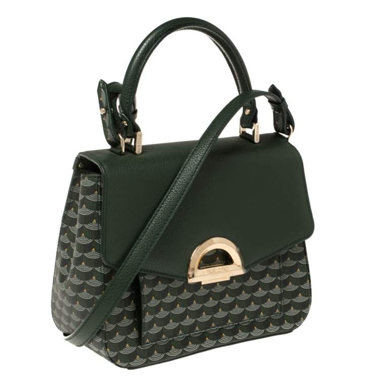 Pre Owned Faure Le Page Green Coated Canvas and Leather Ivresse Parade Crossbody Bag