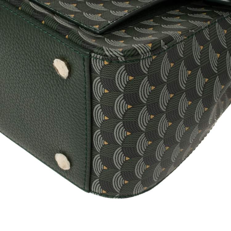 Pre Owned Faure Le Page Green Coated Canvas and Leather Ivresse Parade Crossbody Bag