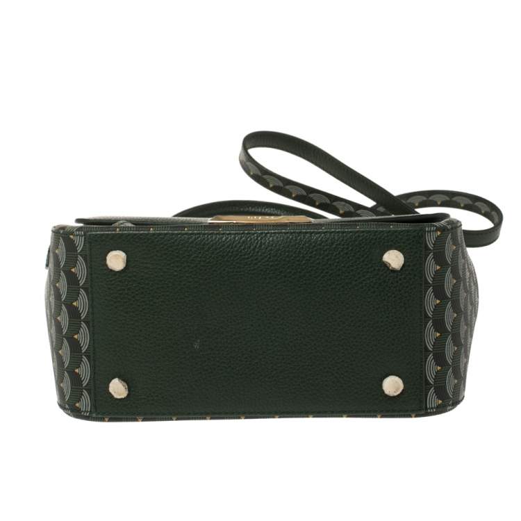 Pre Owned Faure Le Page Green Coated Canvas and Leather Ivresse Parade Crossbody Bag