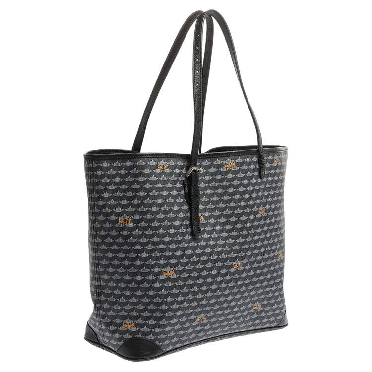 Pre Owned Faure Le page Blue Coated Canvas and Leather Daily Battle 37 Tote
