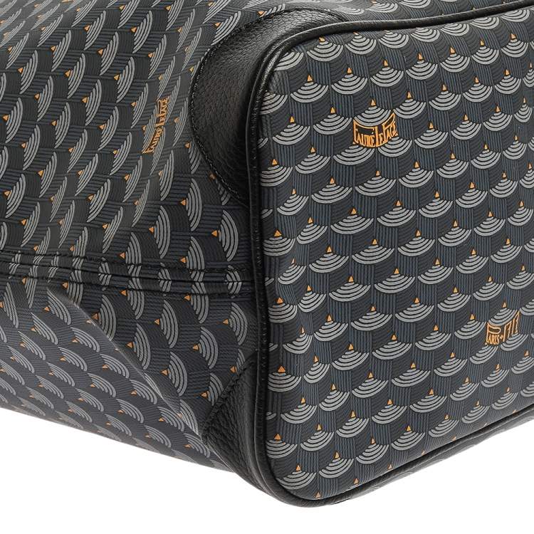 Pre Owned Faure Le page Blue Coated Canvas and Leather Daily Battle 37 Tote