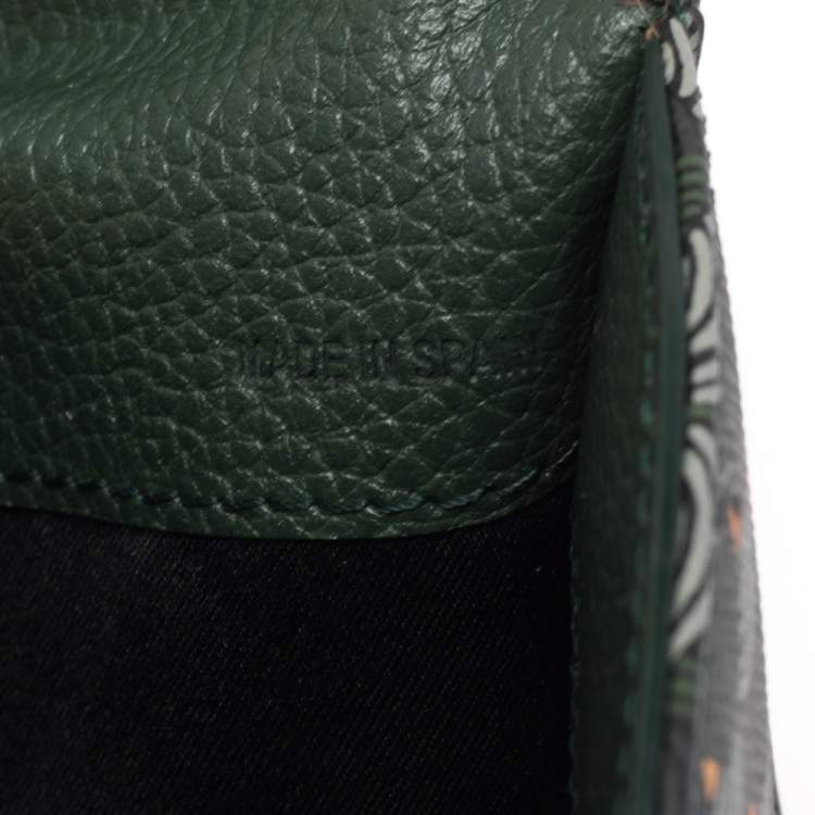 Pre Owned Faure Le Page Green Coated Canvas and Leather Parade Clutch 