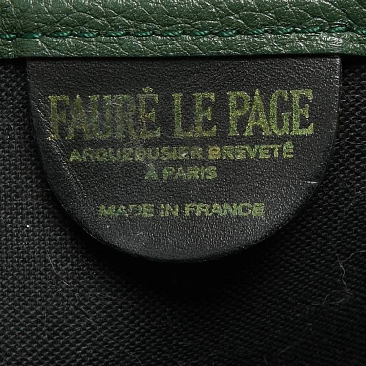 Pre Owned Faure Le Page Green Coated Canvas and Leather Daily Battle 37 Tote