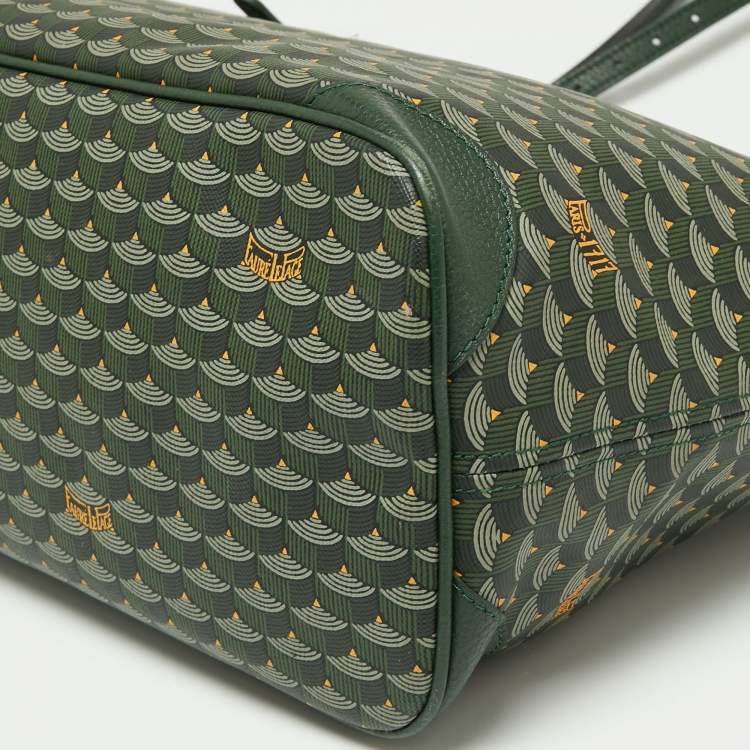 Pre Owned Faure Le Page Green Coated Canvas and Leather Daily Battle 37 Tote