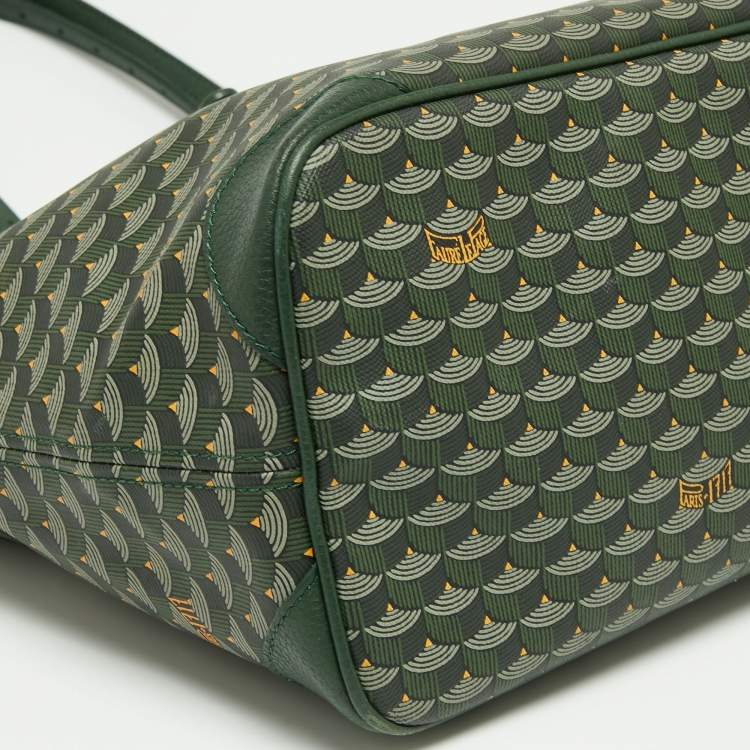 Pre Owned Faure Le Page Green Coated Canvas and Leather Daily Battle 37 Tote