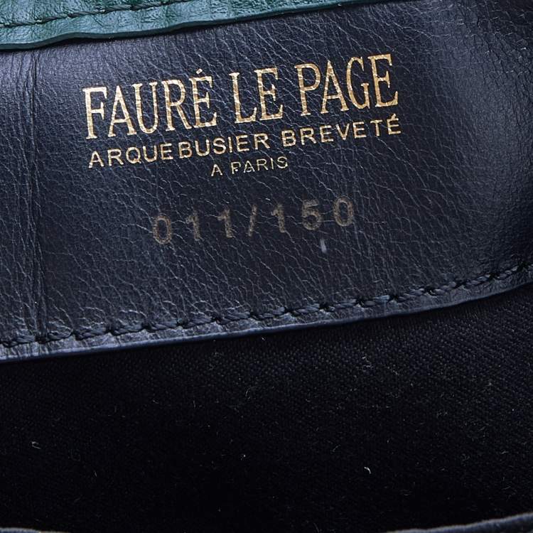 Pre Owned Faure Le Page Green Coated Canvas and Leather Daily Battle 37 Tote