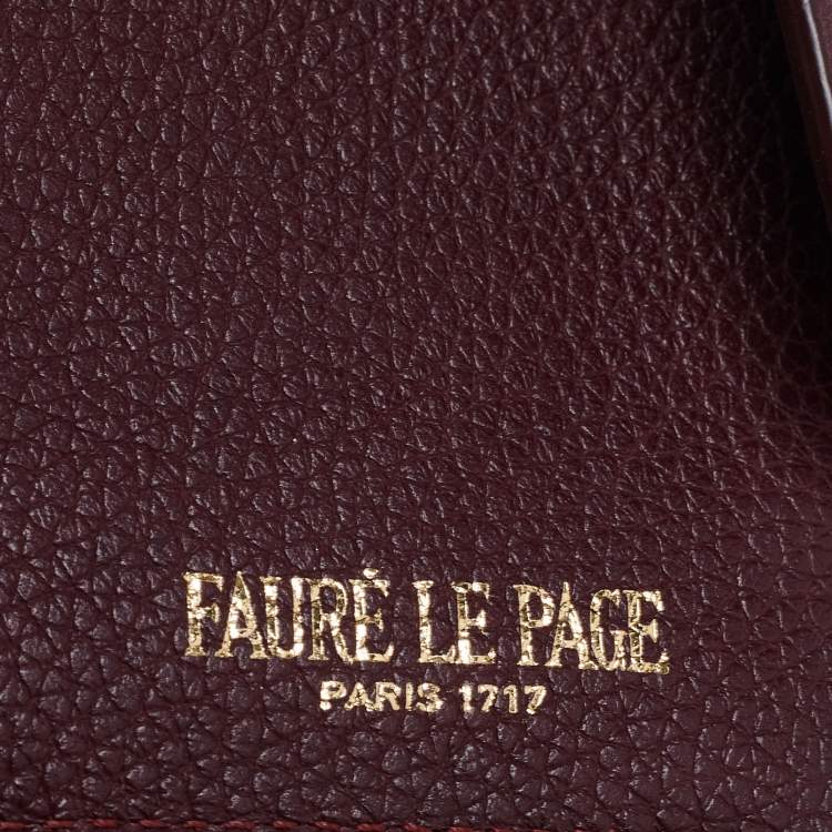 Pre Owned Faure Le Page Burgundy Coated Canvas and Leather Calibre Bifold Wallet