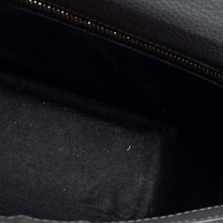 Pre Owned Faure Le Page Grey Coated Canvas and Leather Parade Top Handle Bag