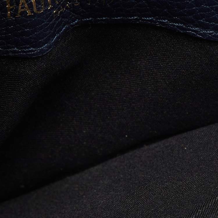 Pre Owned Faure Le Page Blue Coated Canvas Caliber 18 Wristlet Pouch