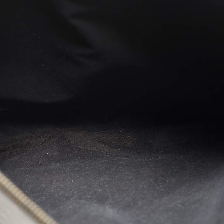 Pre Owned Faure Le Page Grey Coated Canvas and Leather Pouch