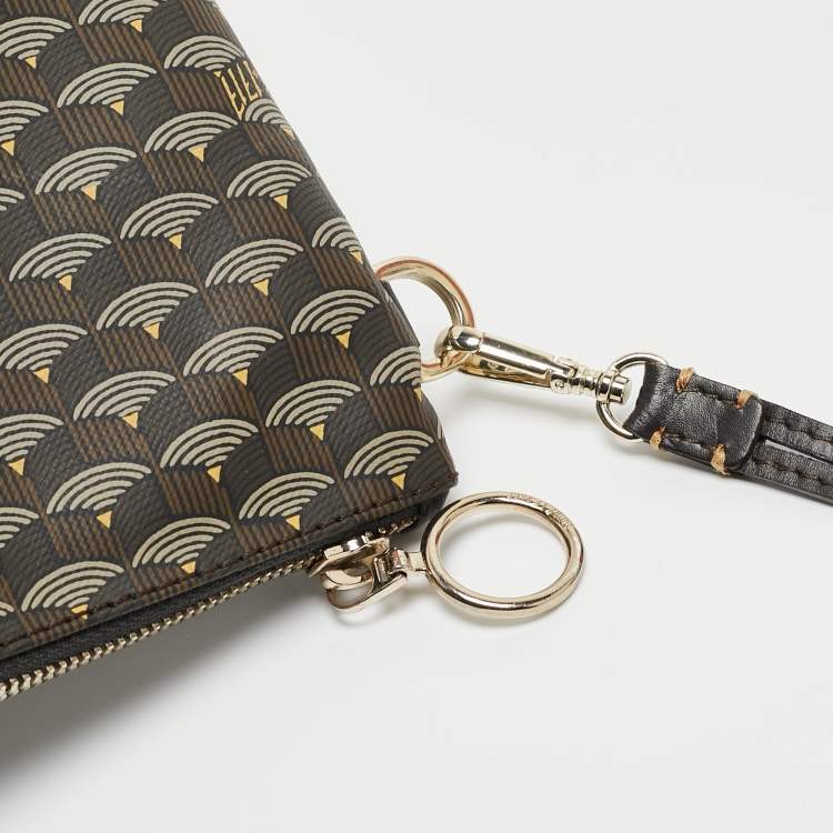 Pre Owned Faure Le Page Grey Coated Canvas and Leather Pouch