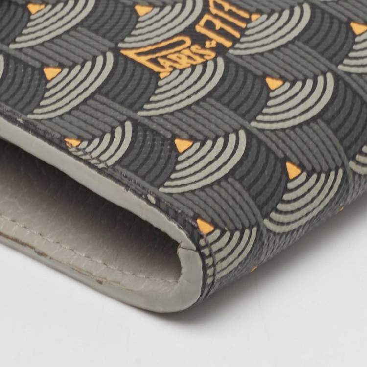 Pre Owned Faure Le Page Grey Coated Canvas Continental Wallet
