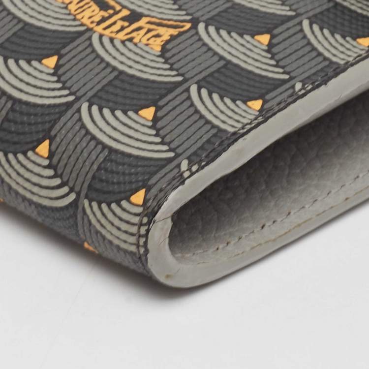 Pre Owned Faure Le Page Grey Coated Canvas Continental Wallet