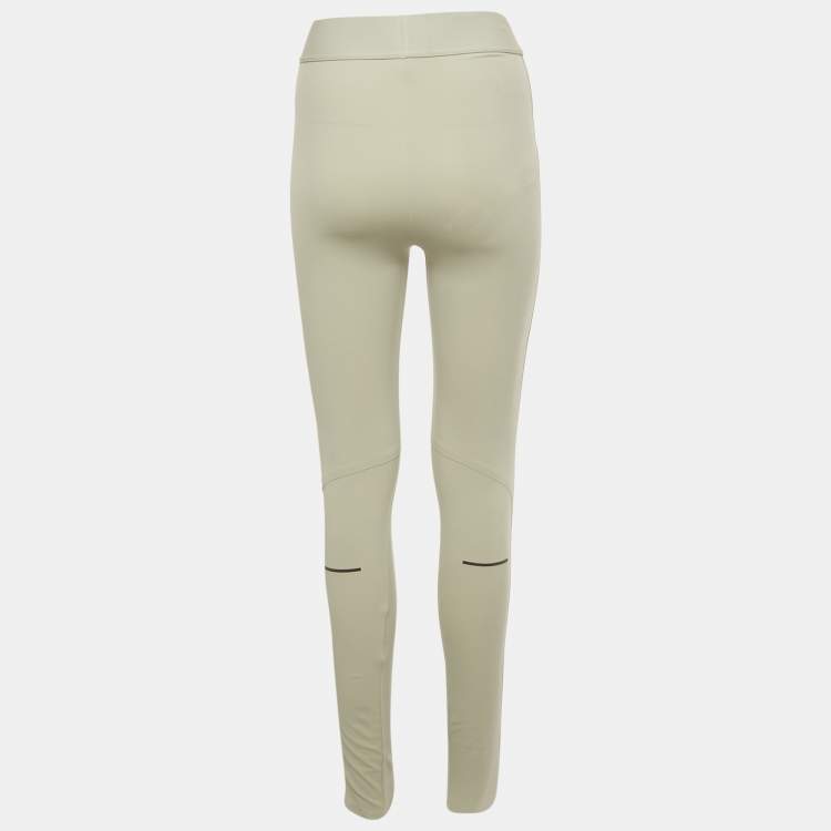 Pre Owned Fear of God x Adidas Light Green Jersey Athletic Tights S