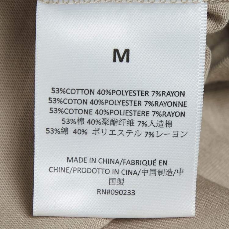 مملوكة مسبقًا Fear of God Beige Logo Print Cotton Maxi Dress M