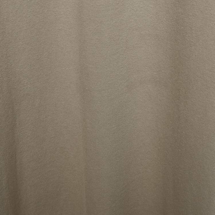 مملوكة مسبقًا Fear of God Beige Logo Print Cotton Maxi Dress M