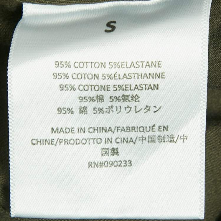 مملوكة مسبقًا Fear of God Essentials Military Green Cotton Knit Sport Tank Top S